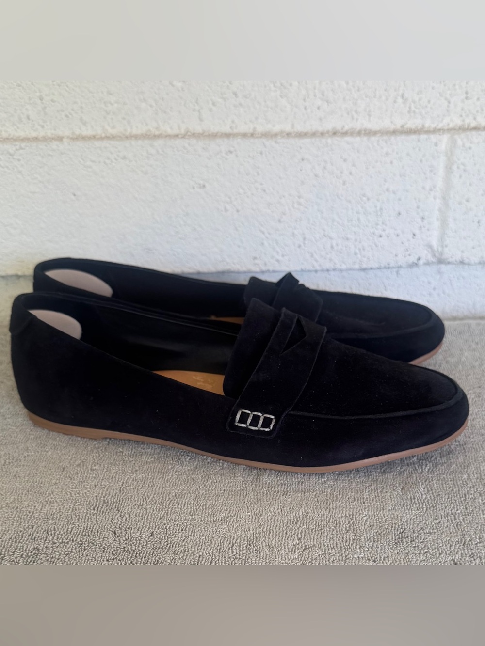 Beek Moorhen Suede Black Loafers  Size 8.5